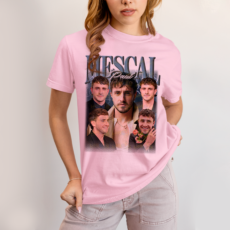 Camiseta Algodão Unissex T shirt - Paul Mescal Ator azul