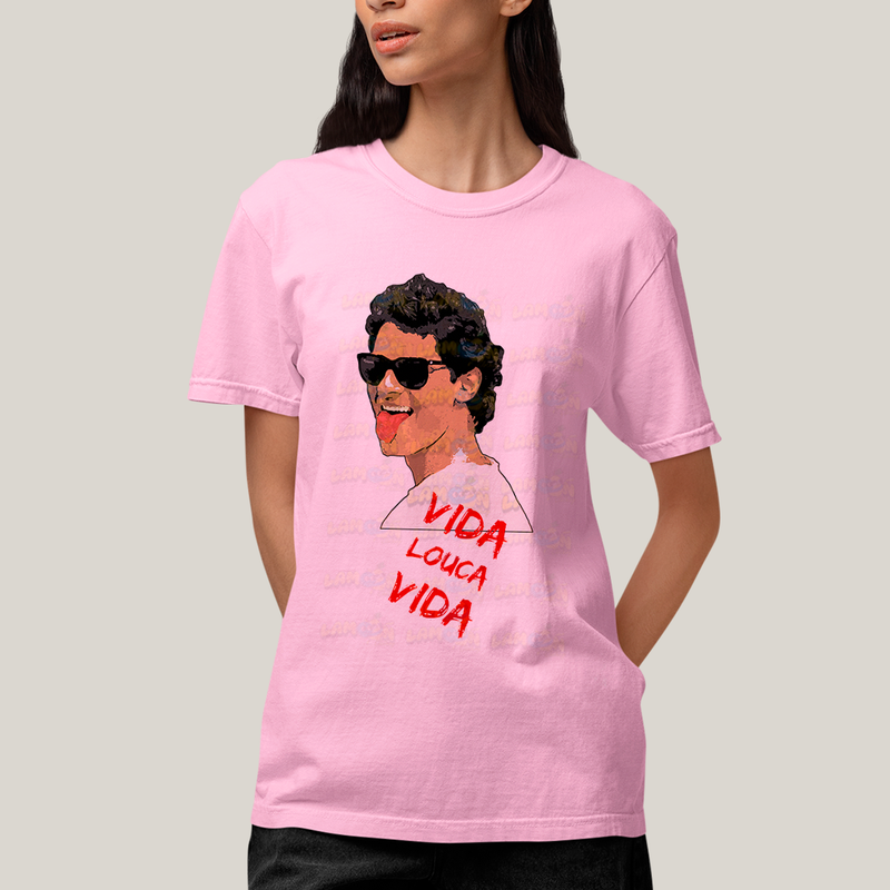 Camiseta Algodão Unissex T shirt -  Cazuza Vida Louca