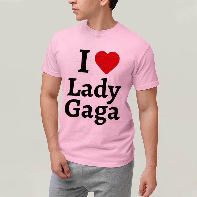 Camiseta Algodão Unissex Tshirt I Love Lady Gaga