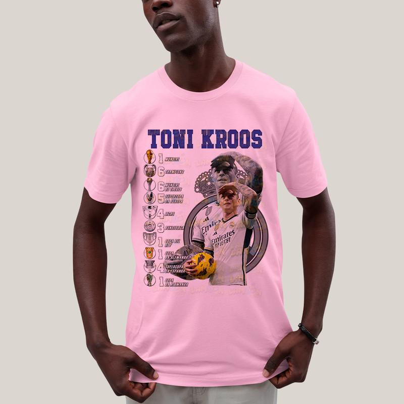 Camiseta Algodão Unissex T shirt Toni Kroos Real Madrid