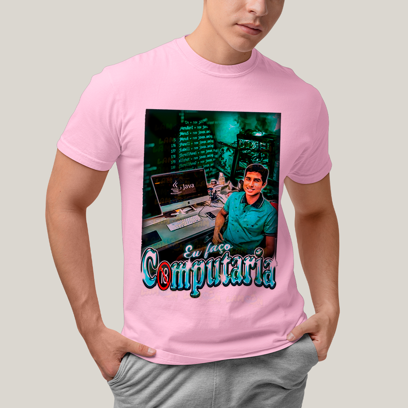 Camiseta Algodão Unissex T shirt - Eu Faço Computaria Matue Meme computação