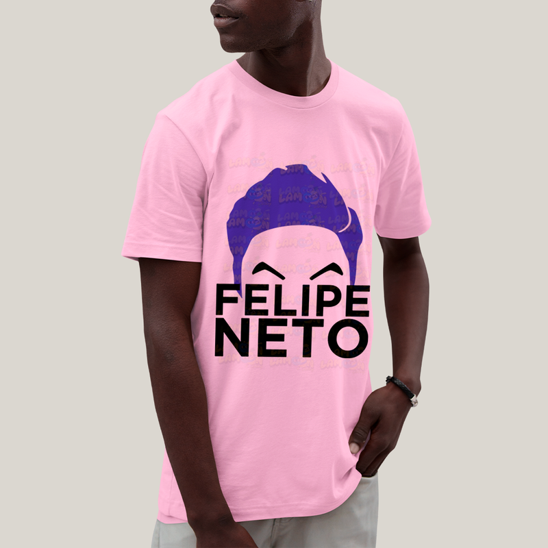 Camiseta Algodão Unissex T shirt - Felipe Neto Cabelo Azul