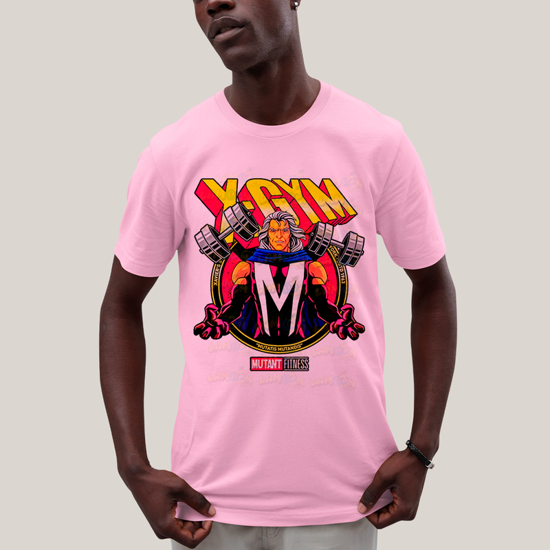 Camiseta Algodão Unissex T shirt - Magneto X Gym Mutant Fitness x men academia