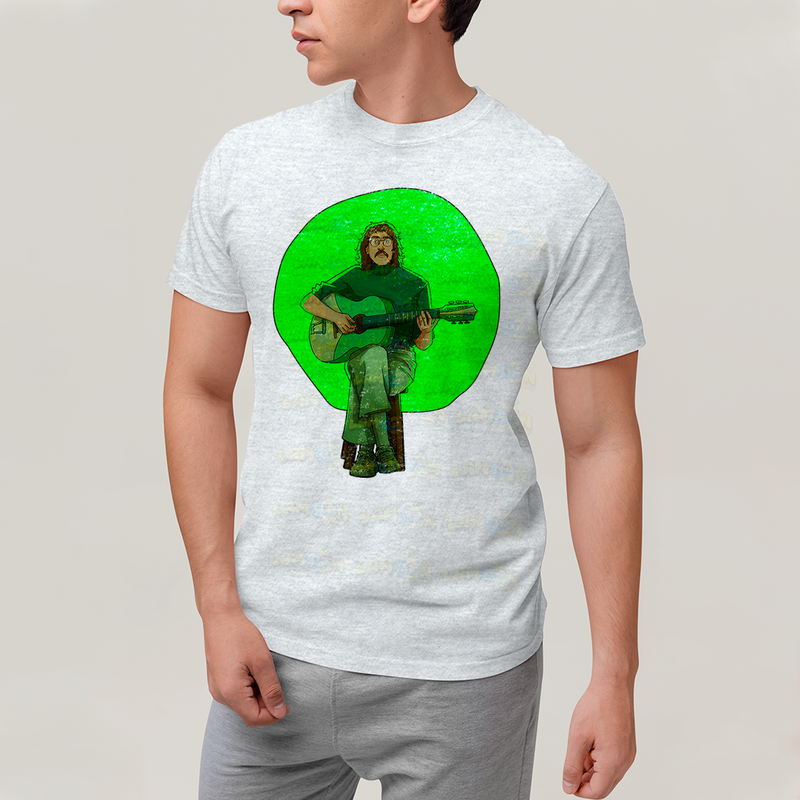 Camiseta Algodão Unissex T shirt Tim Bernardes Verde desenho cantor brasileiro
