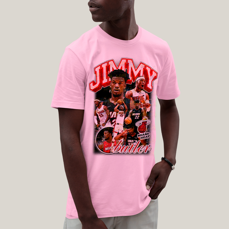 Camiseta Algodão Unissex T shirt Graphic Tee Jogador de Basquete Jimmy Butler