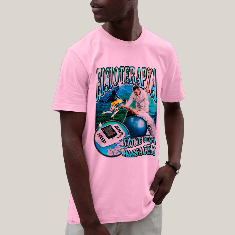 Camiseta Algodão Unissex T shirt - Fisioterapia Não Me Peça Massagem -