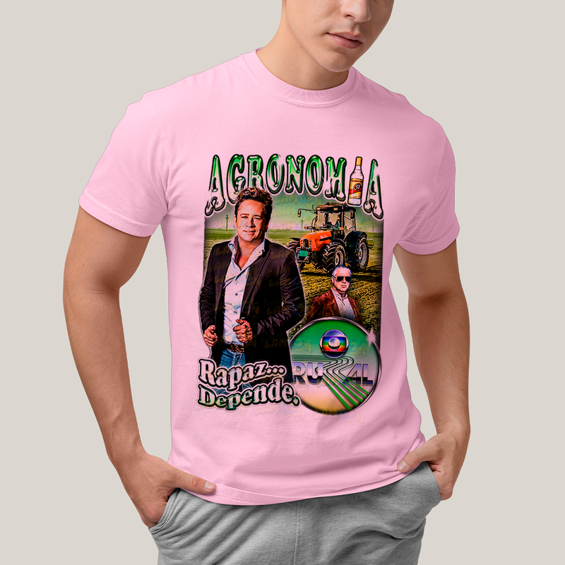 Camiseta Algodão Unissex T shirt - Agronomia Meme rapaz depende leonardo globo rural