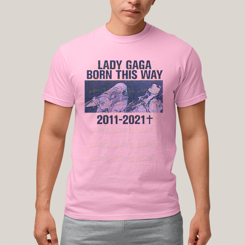Camiseta Algodão Unissex Tshirt Lady Gaga Born This Way 2011 - 2021