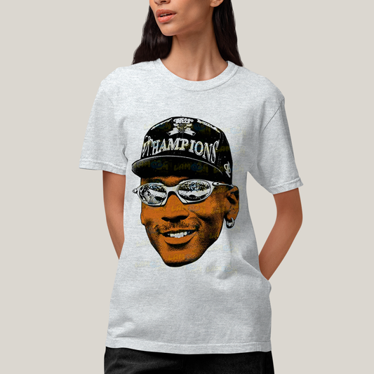 Camiseta Algodão Unissex T shirt GraphicTee Michael Jordan Jogador de Basquete