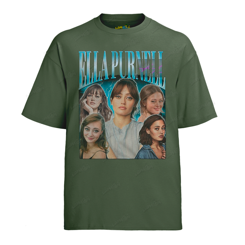 Camiseta Algodão Ella Purnell Atriz 2