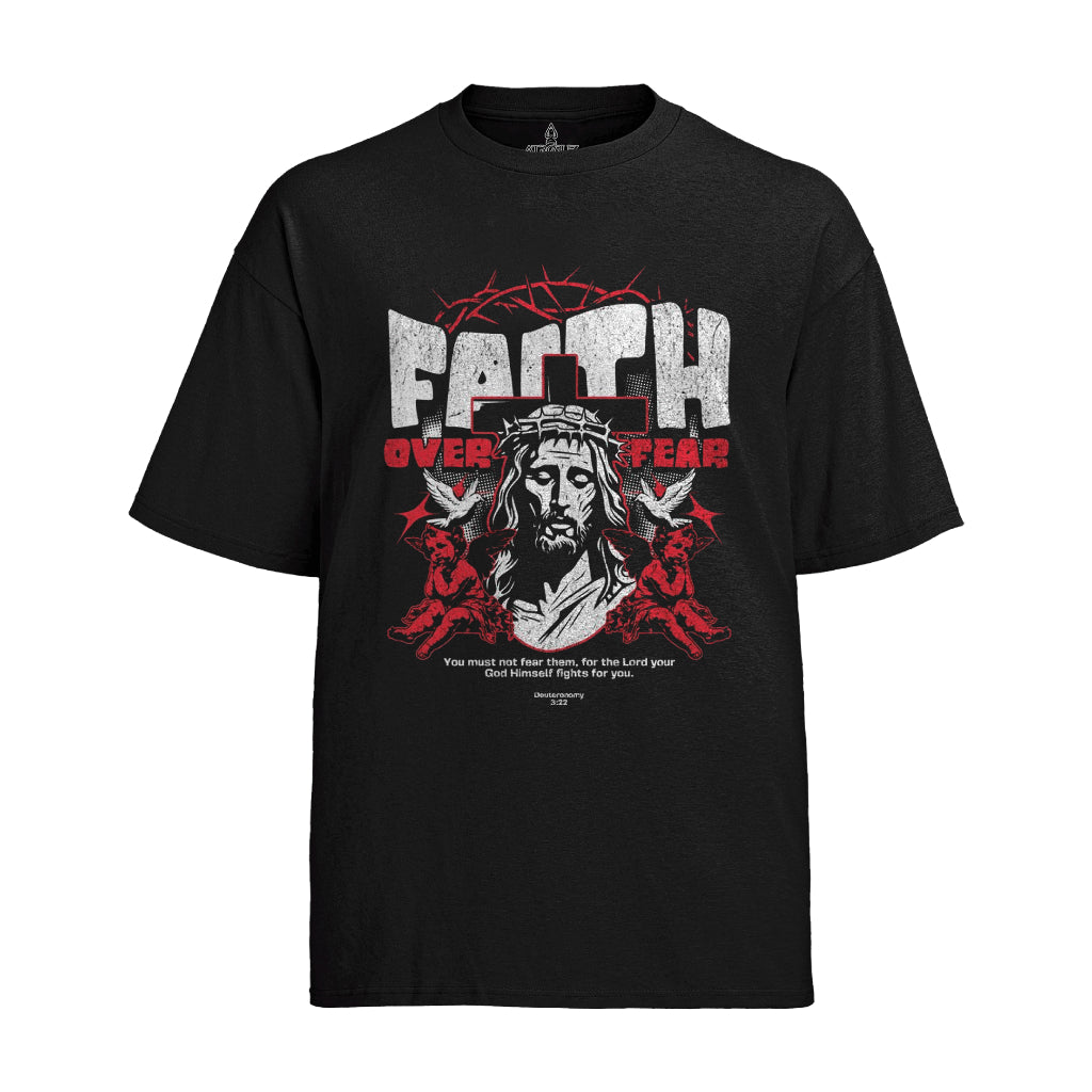 Camiseta Graphic Tee Tshirt Jesus Faith Over Fear