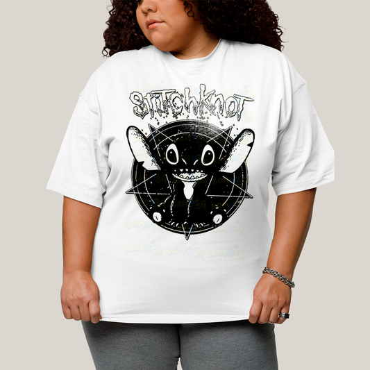 Camiseta Plus Size Algodão Unissex T shirt Stitchknot Lilo & Stitch