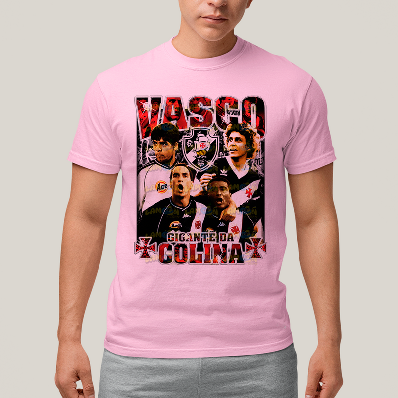 Camiseta Algodão Unissex T Shirt Vasco Gigante da Colina Romario Edmundo Gama