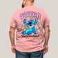 Camiseta Plus Size Algodão Unissex T shirt Lilo & Stitch Piscando FC
