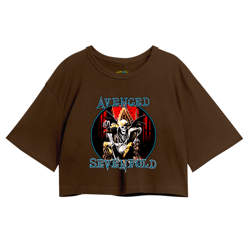 Cropped Oversized Avenged Seven Fold Caveira King