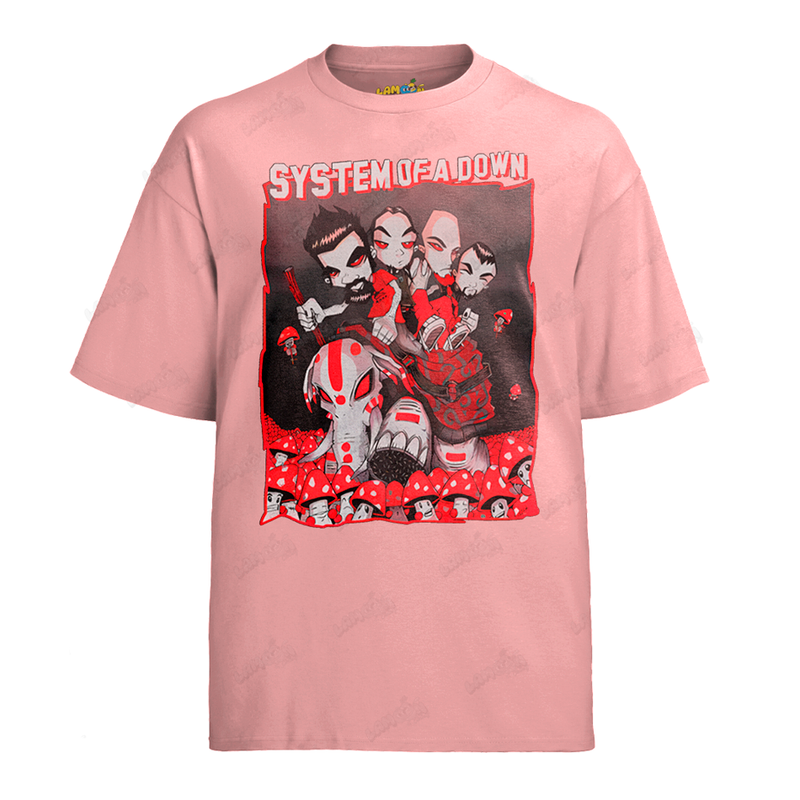 Camiseta Algodão System of Down Cartoon 1