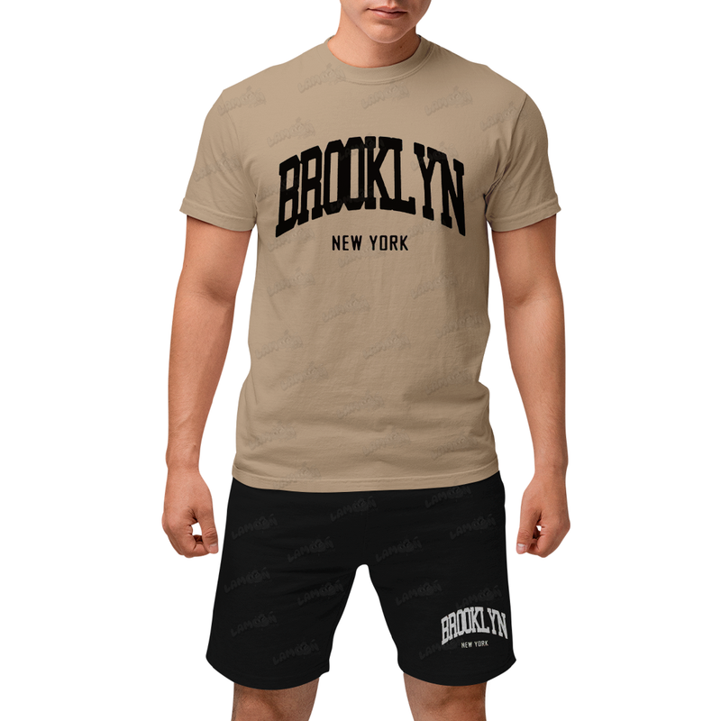 Kit Camiseta e Bermuda Tactel Brooklyn New York