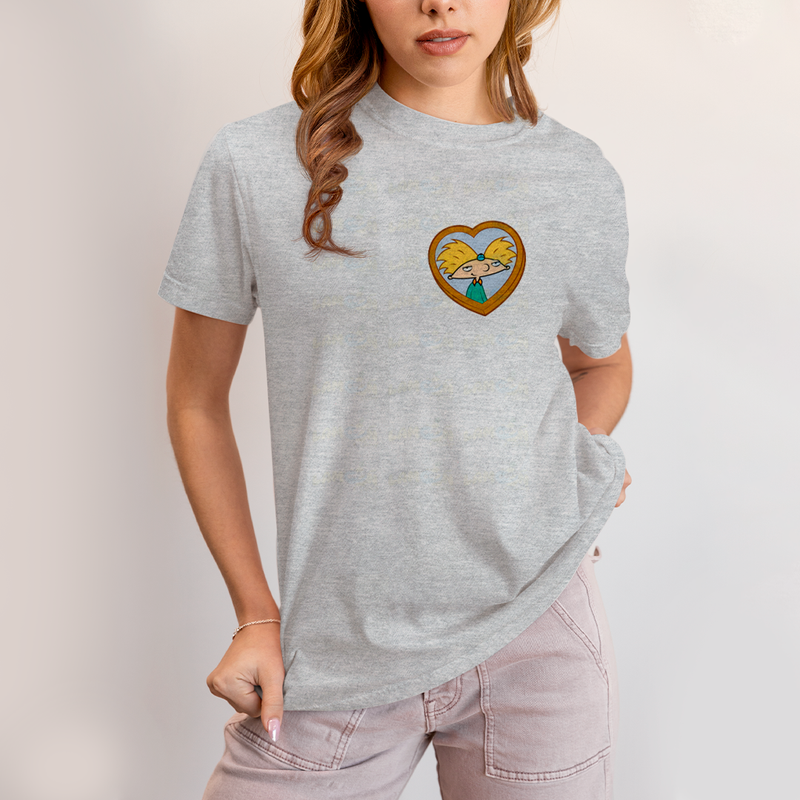 Camiseta Estampada Unissex Arnold e Helga BFF ou casal FC