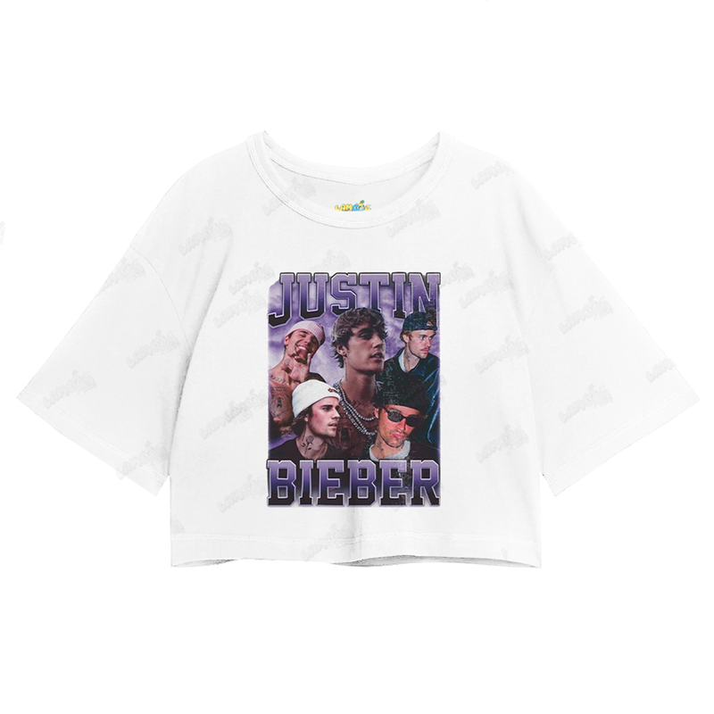 Cropped Oversized Algodão Justin Bieber 2025