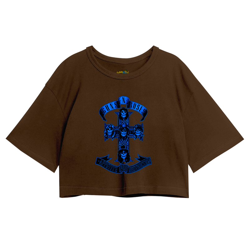 Cropped Oversized Roses Banda Appetite For Destruction