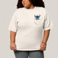Camiseta Plus Size Algodão Unissex T shirt Lilo & Stitch Orelha Caida FC
