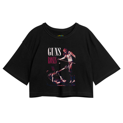Cropped Oversized Roses Banda Axl e Slash