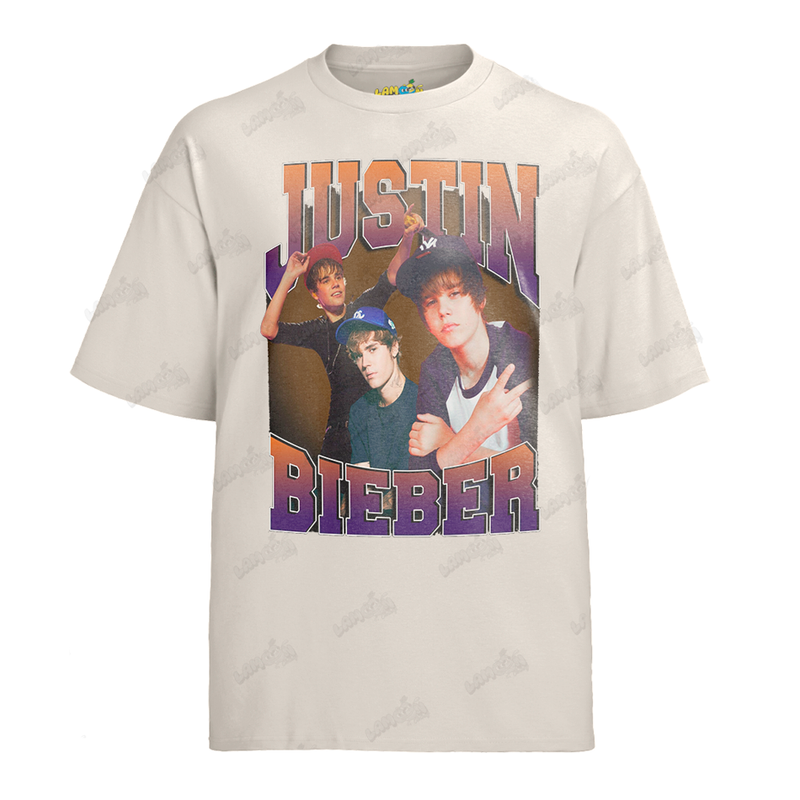 Camiseta Algodão Justin Bieber Teen Boné