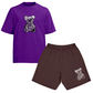 Kit Camiseta e Bermuda Moletom Urso X
