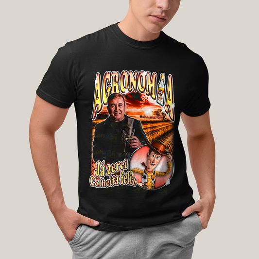 Camiseta Algodão Unissex T shirt -Agronomia Amado Batista ja zerei colheita feliz Xerife Woody toy story