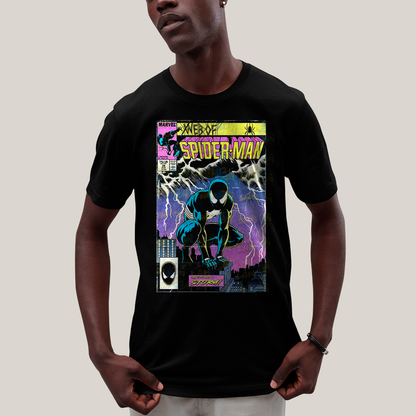 Camiseta Algodão Unissex T shirt- Homem Aranha traje preto The Storm venom