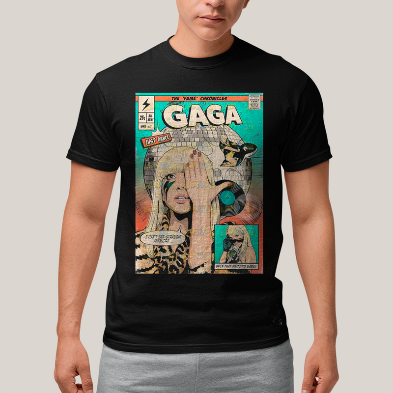 Camiseta Algodão Unissex Tshirt  Lady Gaga HQ Just Dance