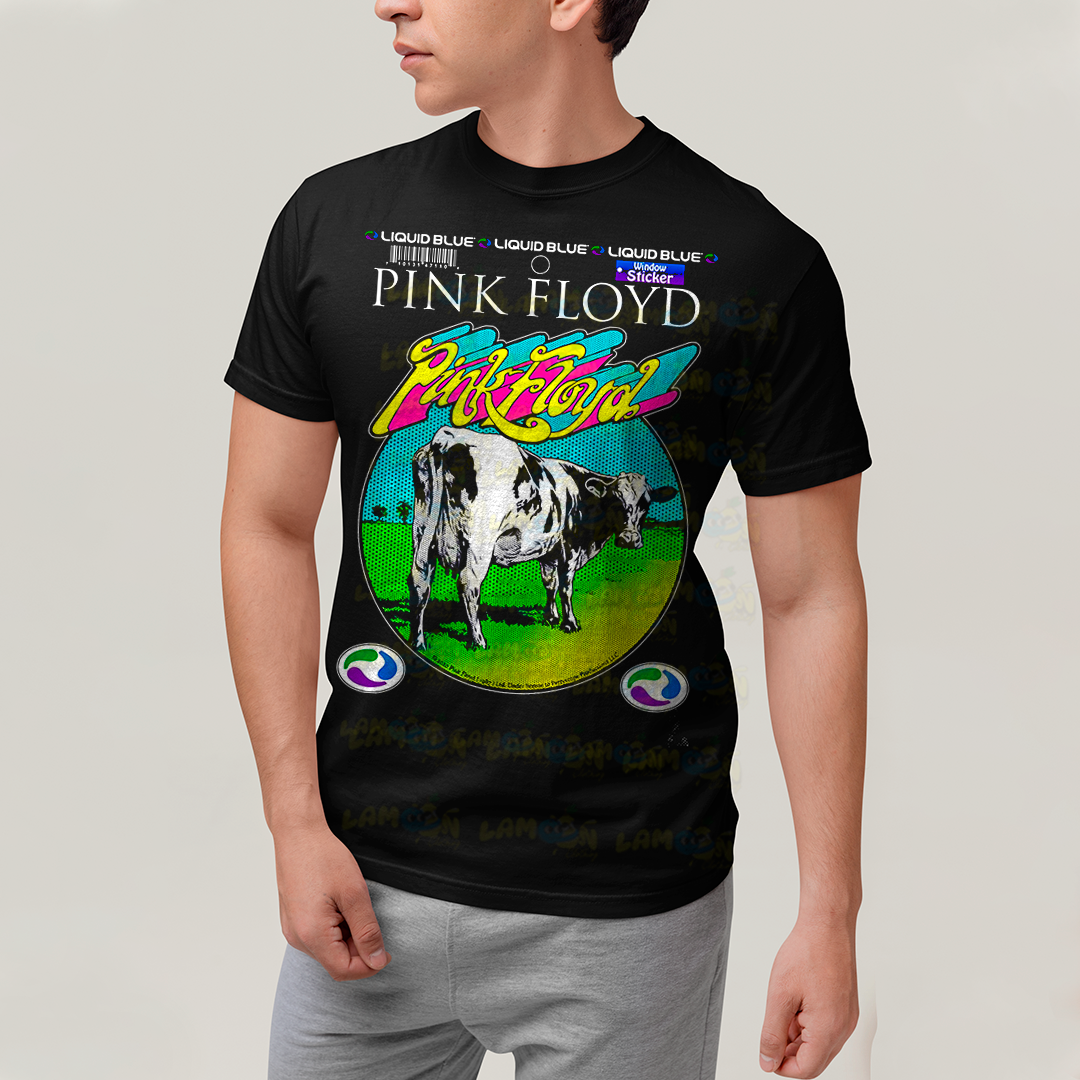Camiseta Algodão Unissex T shirt - Vaca Pink Floyd atom heart mother