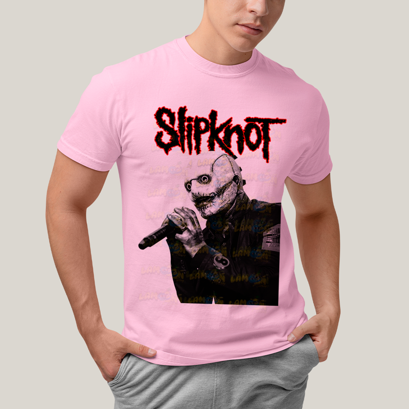 Camiseta Algodão Unissex T shirt Slipknot Black and White
