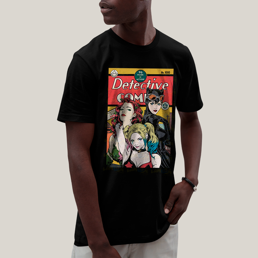 Camiseta Algodão Unissex T shirt Sereias de Gotham Mulher Gato Alerquina e Hera Venenosa DC Batman