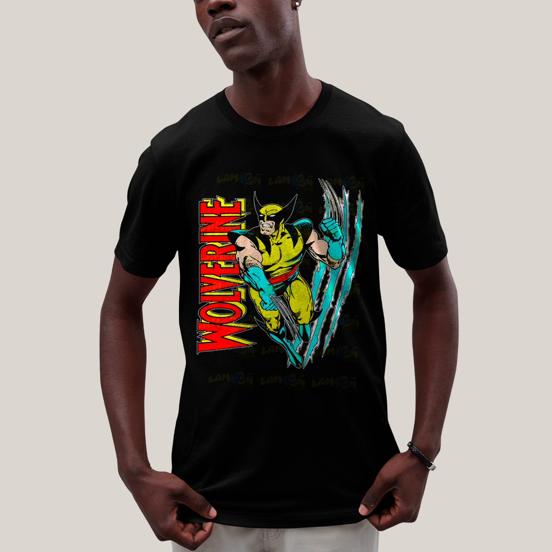 Camiseta Algodão Unissex T shirt - Wolverine Quadrinhos x men