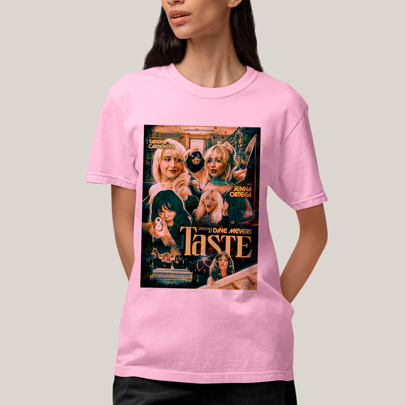 Camiseta Algodão Unissex T shirt Sabrina Carpenter & Jenna Ortega Taste
