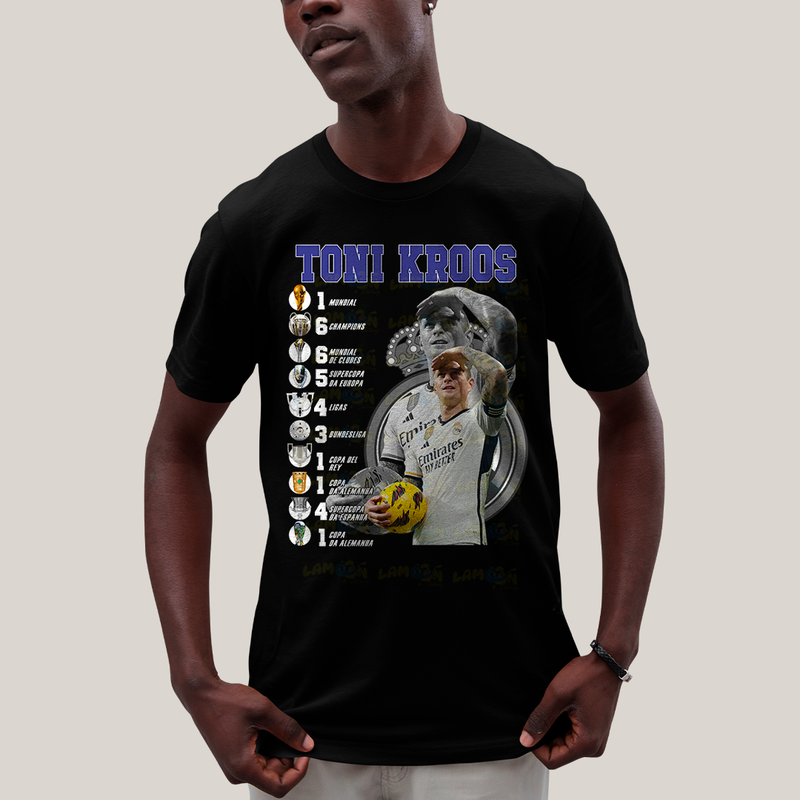 Camiseta Algodão Unissex T shirt Toni Kroos Real Madrid