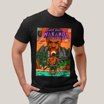 Camiseta Algodão Unissex T shirt Wakanda Forever