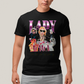 Camiseta Algodão Unissex T shirt Graphic Tee Lady Gaga Purple