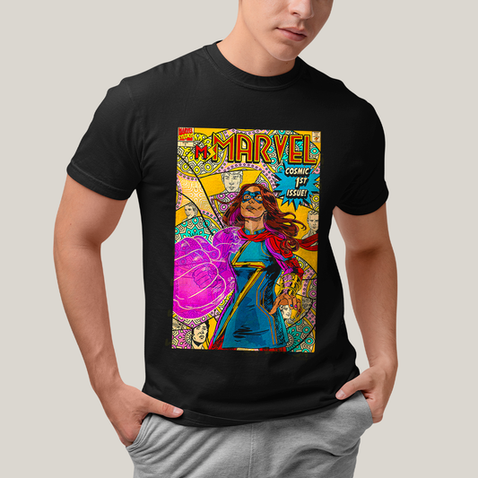 Camiseta Algodão Unissex T shirt - Ms Marvel heroina heroi