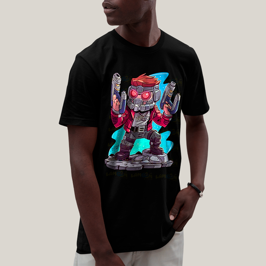 Camiseta Algodão Unissex T shirt - Star Lord Cartoon Peter Quill marvel guardioes da galaxia Chris Pratt