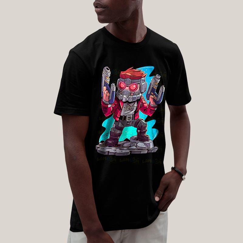 Camiseta Algodão Unissex T shirt - Star Lord Cartoon Peter Quill marvel guardioes da galaxia Chris Pratt
