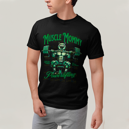 Camiseta Algodão Unissex T shirt Academia Muscle Mommy Powerlifting