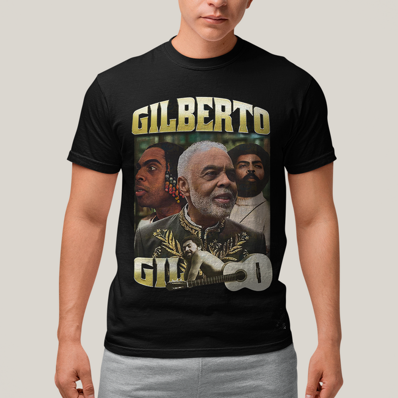 Camiseta Algodão Unissex T shirt - Gilberto GIl cantor brasileiro