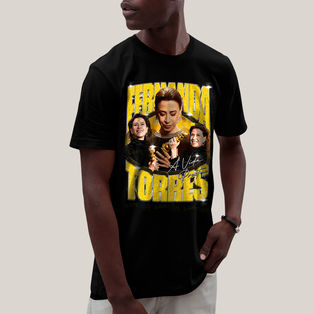 Camiseta Algodão Unissex T shirt -Fernanda Torres