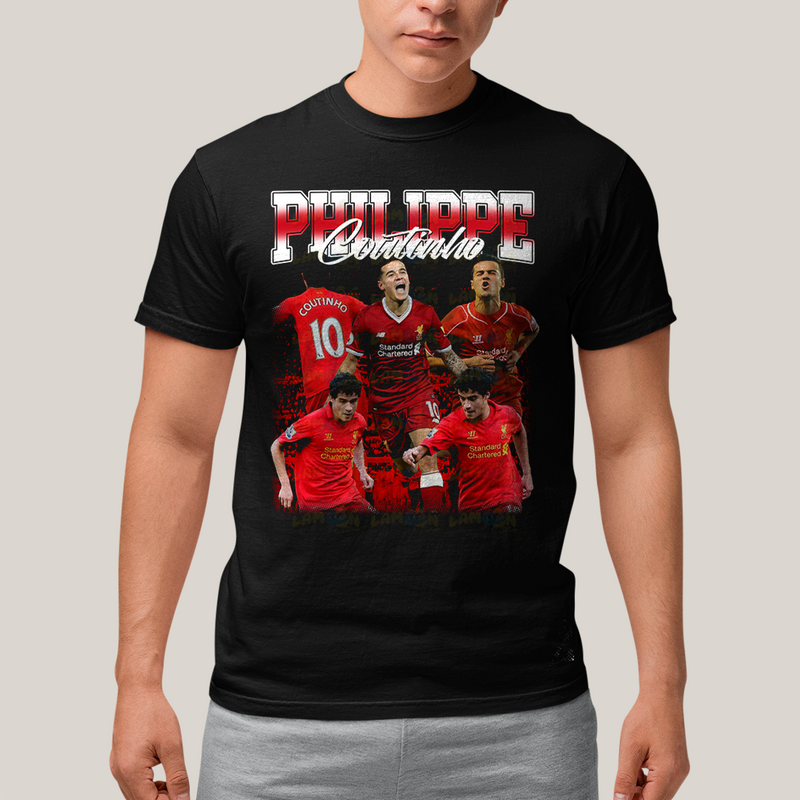 Camiseta Algodão Unissex Tshirt Philippe Coutinho Liverpool