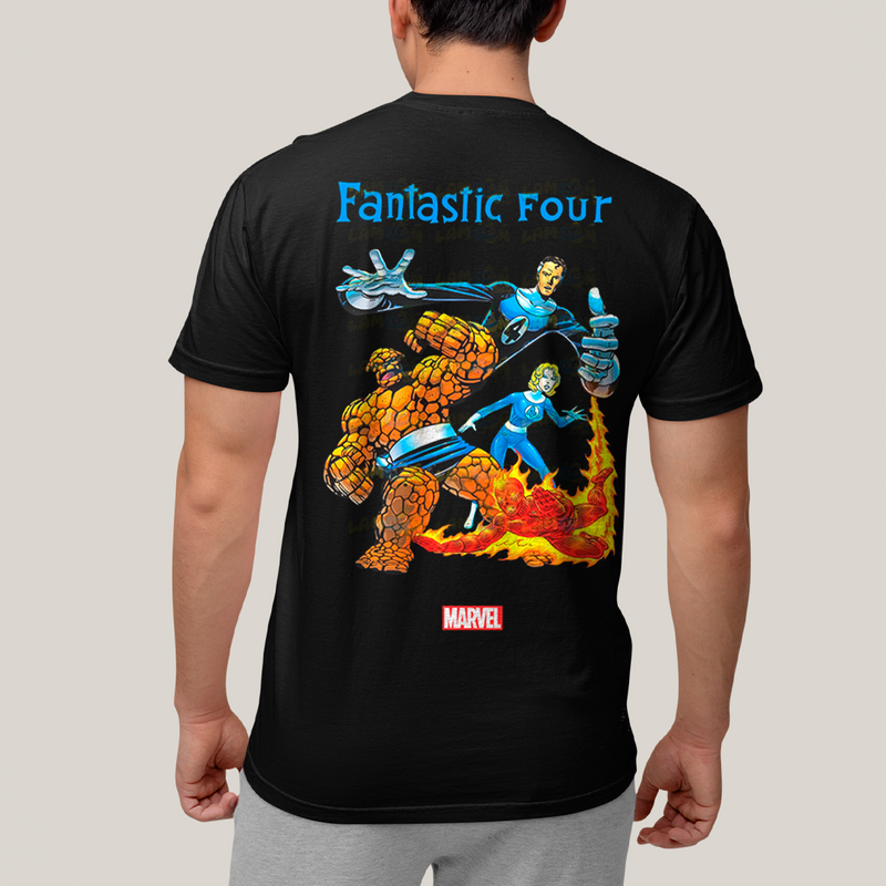 Camiseta Algodão Unissex T shirt Fantastic Four FC quarteto Fantástico Marvel
