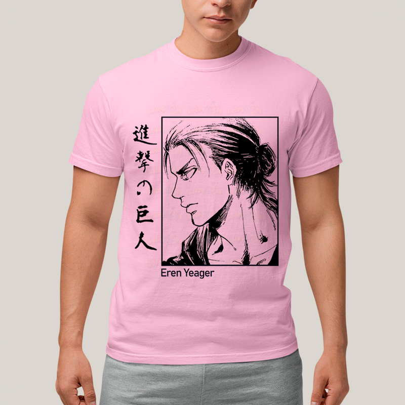Camiseta Algodão Unissex T shirt Attack on Titan Eren