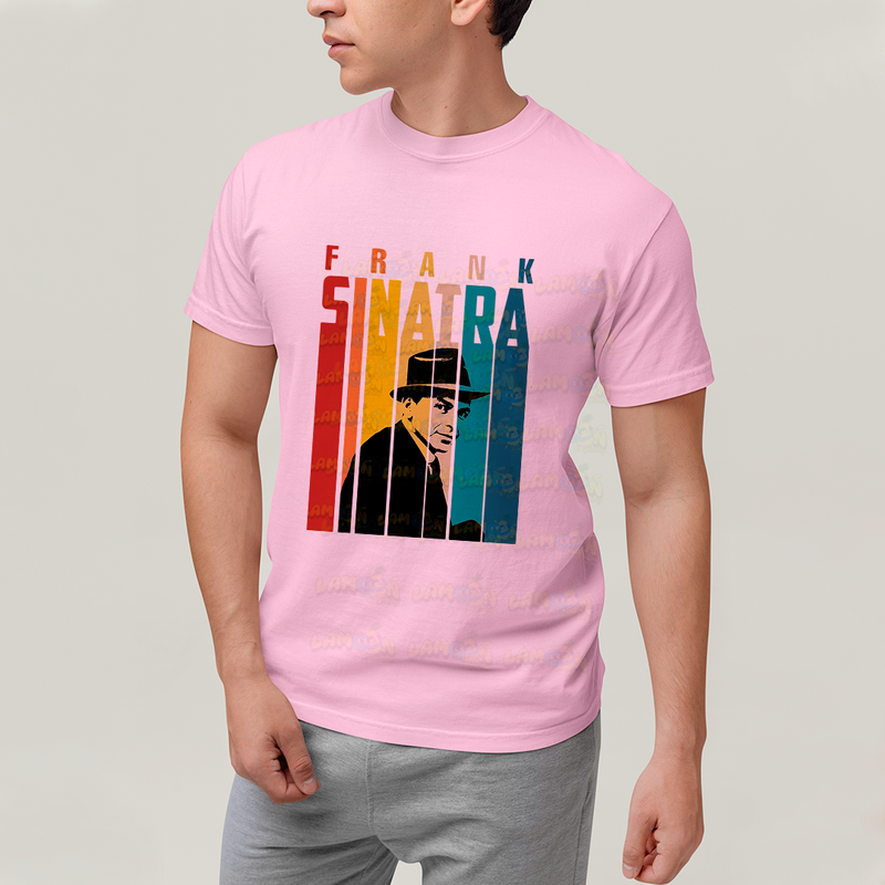 Camiseta Algodão Unissex T shirt Frank Sinatra colorido