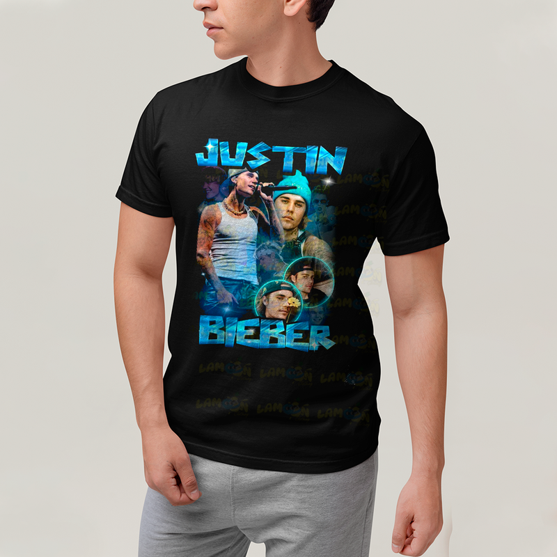 Camiseta Algodão Unissex T shirt Graphic Tee Justin Bieber King